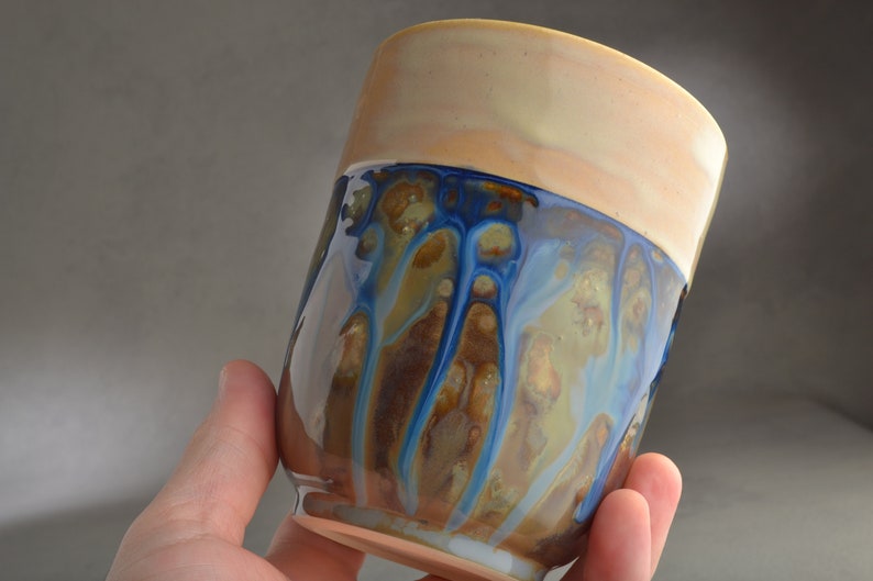 Ceramic Tumbler, Ceramic Cup, Starry Night, Ready To Ship by Symmetrical Pottery image 3