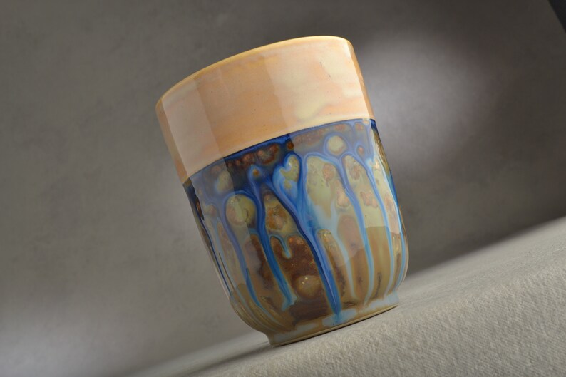 Ceramic Tumbler, Ceramic Cup, Starry Night, Ready To Ship by Symmetrical Pottery image 5