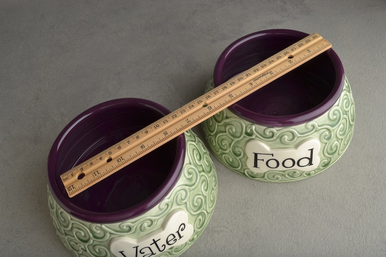 Spaniel Dog Bowls Made to Order Long Ear Curls Dog Bowl Set by Etsy