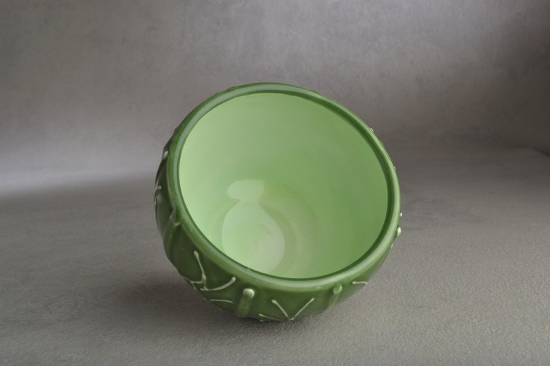 Soup Bowl Jade Green Ice Cream Cereal Bowl by Symmetrical Pottery image 5