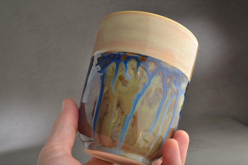 Ceramic Tumbler, Ceramic Cup, Starry Night, Ready To Ship by Symmetrical Pottery image 2