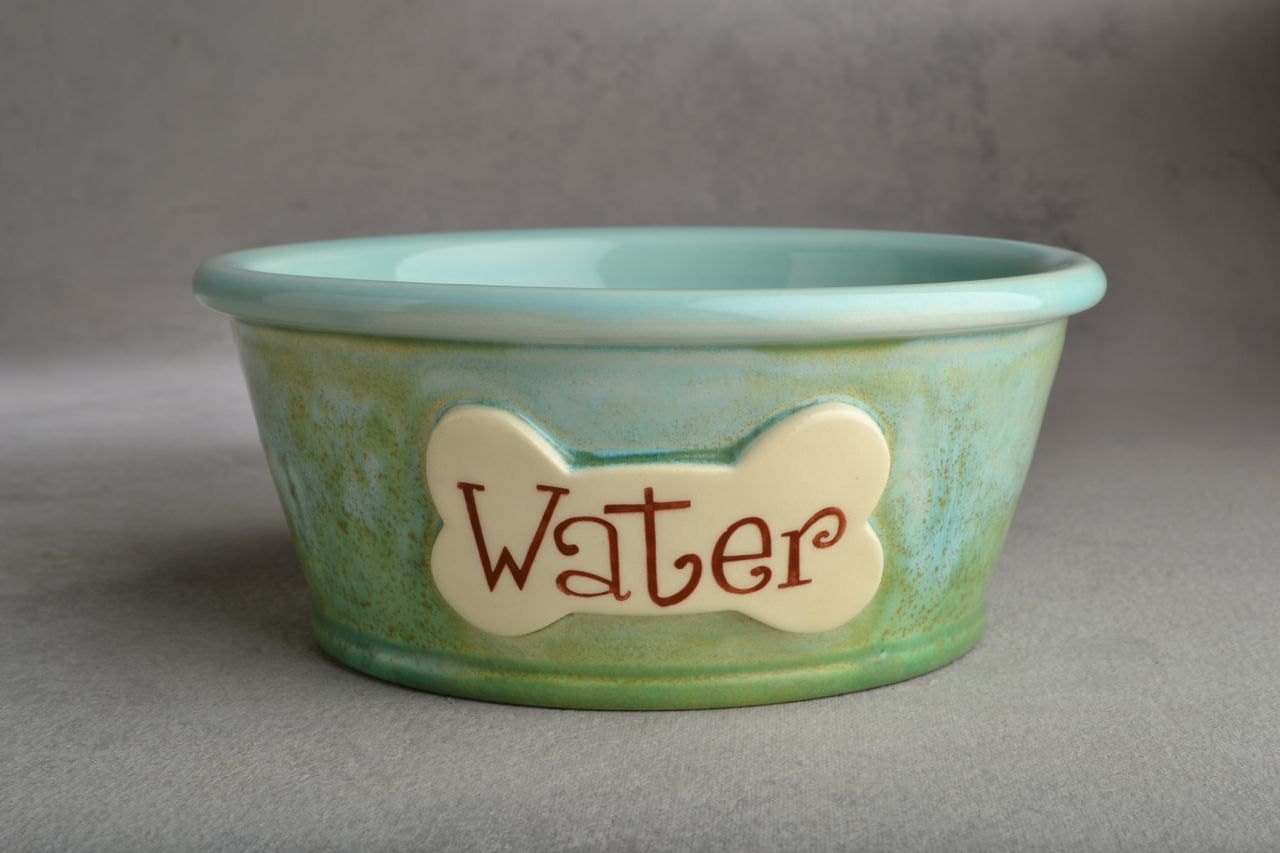 Personalized Dog Bowl Single Smooth Ceramic Pet Made To Order By Symmetrical Pottery