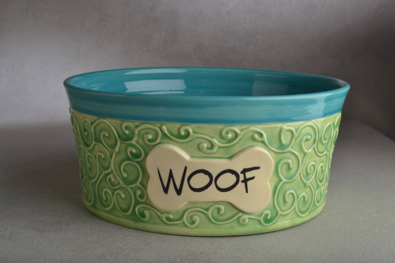 Large Dog Bowl Made to Order Curls Dog Bowl by Symmetrical Etsy