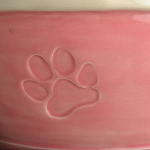 Personalized Pet Treat Jar Paw Stamped Ceramic Pet Jar Container Made To Order by Symmetrical Pottery image 2