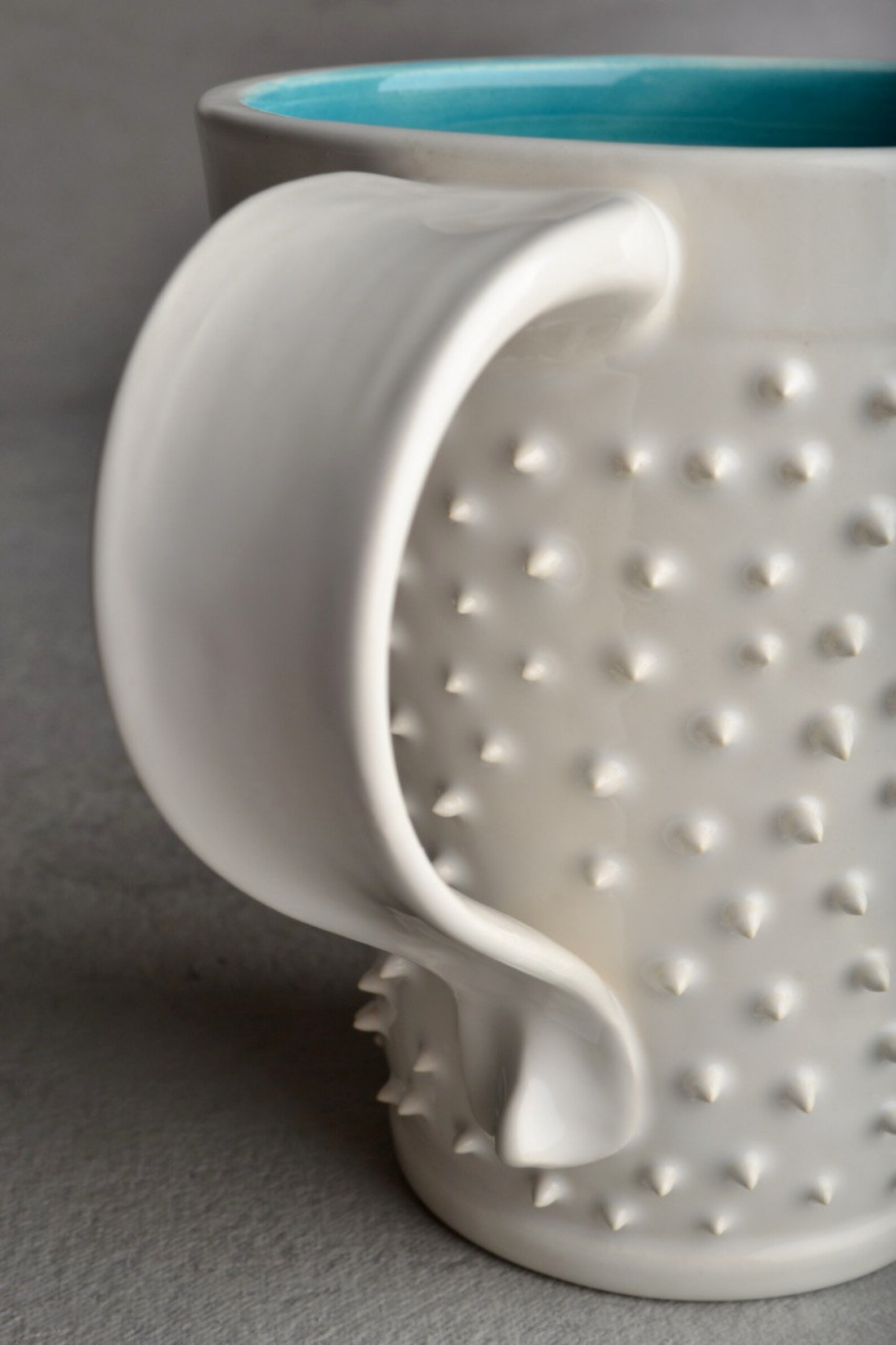 Spiky Mug Made to Order White and Blue Dangerously Spiky Mug Etsy