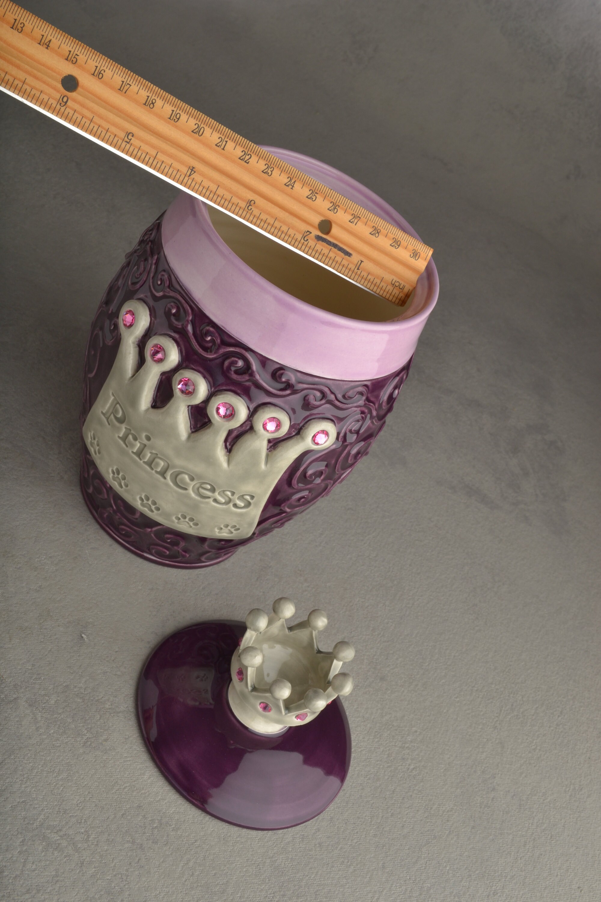 Princess Crown Urn / Treat Jar Ceramic Pet Container Made to Order by ...