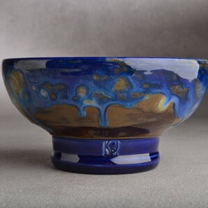 Bol de rasage fait sur commande Bleu foncé Starry Night Dottie Bol de rasage par Symetrical Pottery image 6