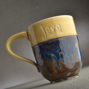 Coffee Mug, Coffee Cup, Tea Cup, Starry Night, Ready To Ship, Mug by Symmetrical Pottery image 6