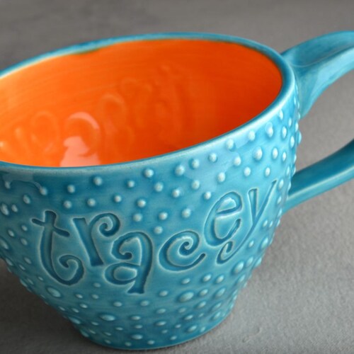 Personalized Mug Made to Order Personalized Stamped Coffee Tea Etsy