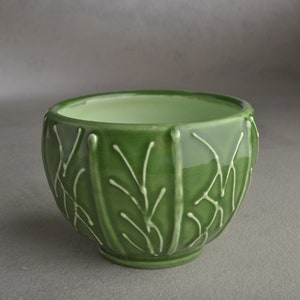 Soup Bowl Jade Green Ice Cream Cereal Bowl by Symmetrical Pottery image 6