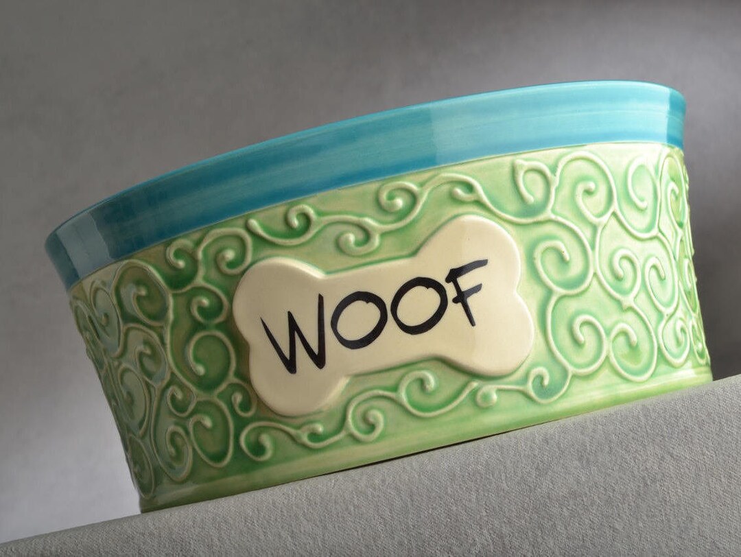 Large Dog Bowl Made to Order Curls Dog Bowl by Symmetrical Pottery Etsy
