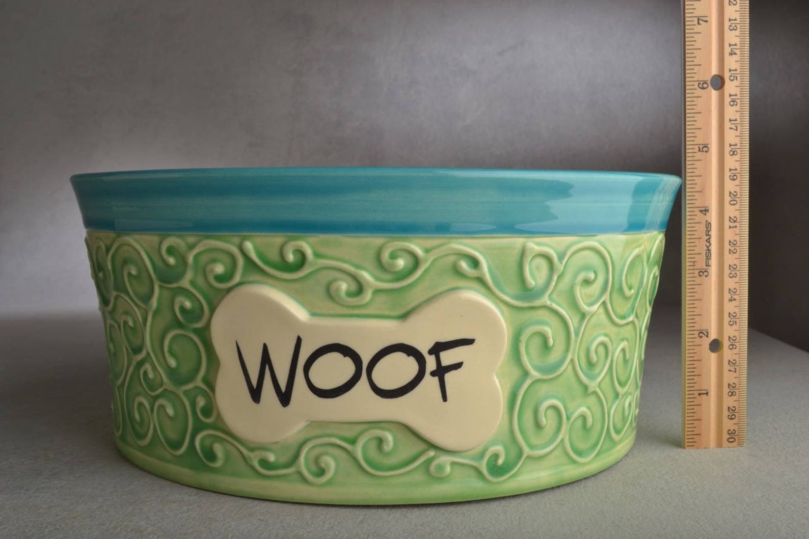 Large Dog Bowl Made to Order Curls Dog Bowl by Symmetrical Etsy