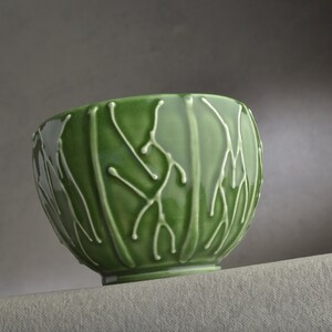 Soup Bowl Jade Green Ice Cream Cereal Bowl by Symmetrical Pottery image 10