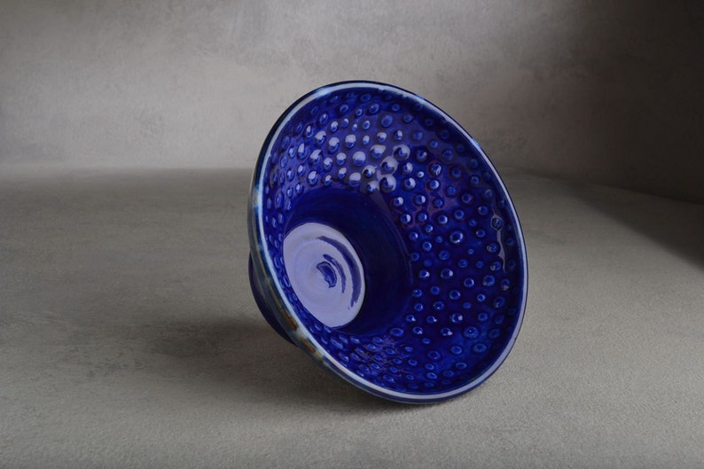 Shaving Bowl Made To Order Dark Blue Starry Night Dottie Shaving Bowl by Symmetrical Pottery image 2