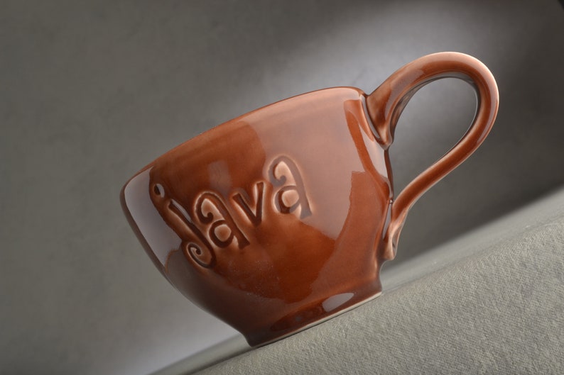 Symmetrical Pottery Java Coffee Mug - Thumbnail 3