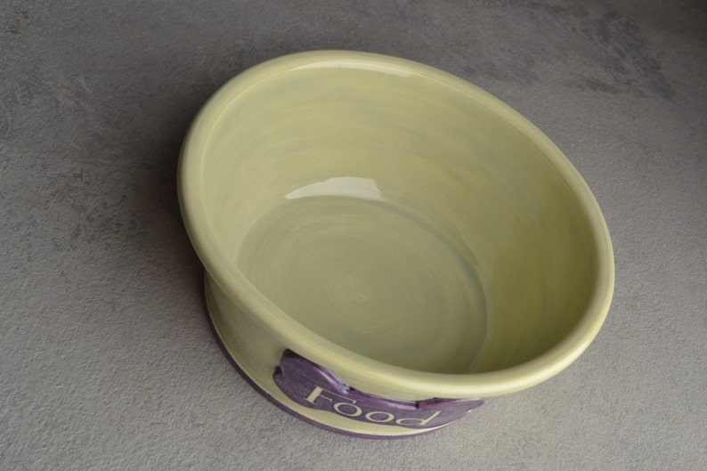 Dog Bowl Set Made To Order Personalized Smooth Dog Bowls by Symmetrical Pottery