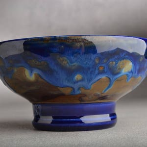 Shaving Bowl Made To Order Dark Blue Starry Night Dottie Shaving Bowl by Symmetrical Pottery image 4