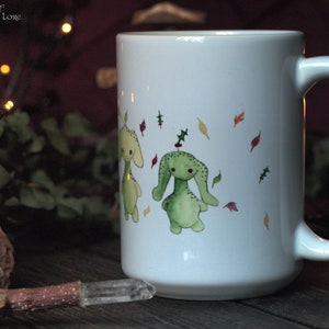Rainbow Fairy Mug, Rainbow Leaflings art, watercolor artwork, White ceramic mug, Coffee cup, Tea cup, Fairytale Forest Sprite, 11oz or 15oz image 10