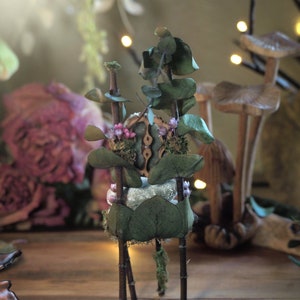 Spring Fairy Chair Light Green, Faerie Furniture Fantasy Home Decor, Fae Garden Chairs image 3