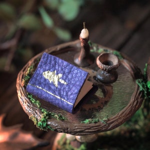 Purple Fairy Garden Chair Set, Faerie Chair sculpture, Fae Garden teatime image 8