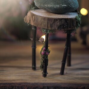 Spring Fairy Chair Light Green, Faerie Furniture Fantasy Home Decor, Fae Garden Chairs image 7