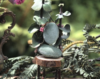 Fairy Cottage Chair Light Green, Spring Faerie Whimsical Furniture Fantasy Home Decor, Fae Garden Chairs