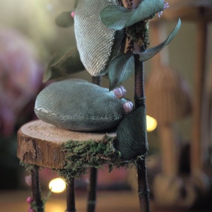 Spring Fairy Chair Light Green, Faerie Furniture Fantasy Home Decor, Fae Garden Chairs image 6