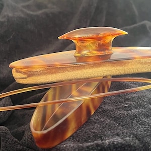 Polidor de unhas antigo Art Déco Pyralin Florntine Shell