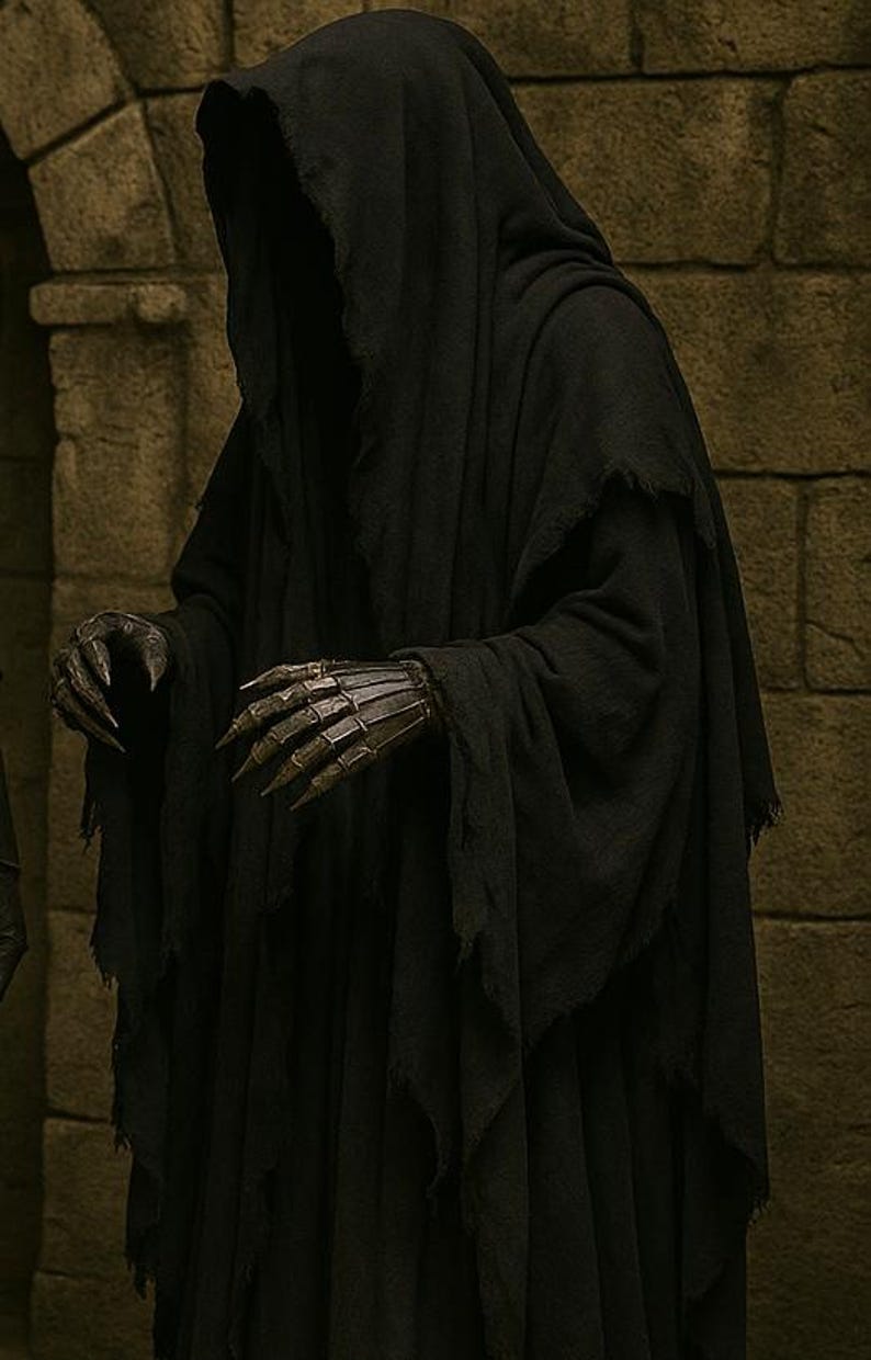 Nazgul Ringwraith Costume – Dark Fantasy Black Rider Costume – Fantasy ...