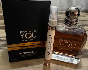 Emporio Armani “Stronger with You Intensely”, Luxury Cologne Decanter, Perfume Sample