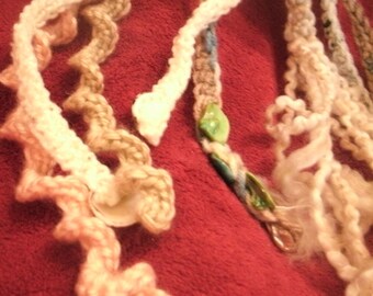 Hair Flair Hair Fall Hand Crochet Seashell Bead and Pearl Yarn and Ribbon Hair Jewelry (2)