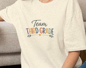Team Third Grade T-Shirt | Colorful Teacher Shirt, Back to School Tee