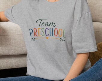 Team Preschool T-Shirt | Childcare Teacher Shirt, School Mom Tee
