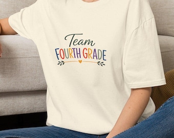 Team Fourth Grade T-Shirt | Teacher Fourth Grade Shirt, School Classroom Tee