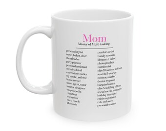 Mom Life Ceramic Mug, Funny Mother's Day Gift for Busy Moms, Mom Boss Coffee Cup, Parenting Humor Tea Mug, Sarcastic Mom Gift, Mommy