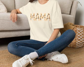 Floral MAMA Name Tee T-Shirt | Personalized Mom Shirt with Children Names