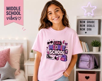 Middle School Era First Day of School Kids T-Shirt | Back to School Graphic