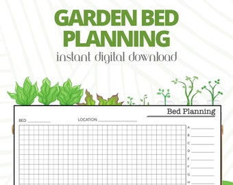 Garden Bed Planner / Digital Download / Print at home Garden Planner