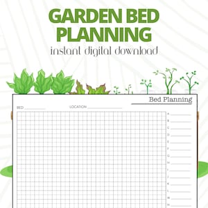 Garden Bed Planner / Digital Download / Print at home Garden Planner