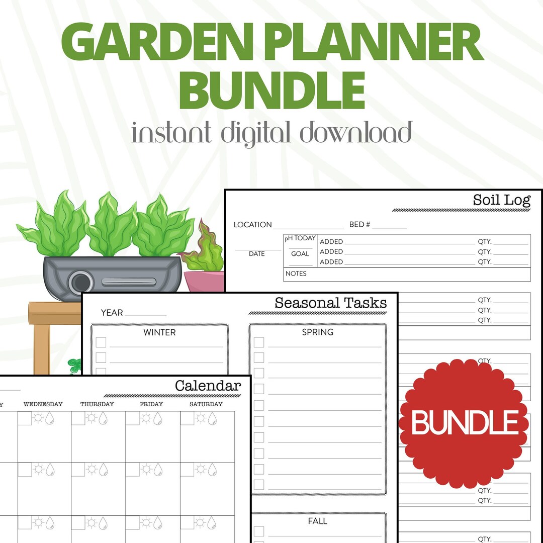 Garden Planning Bundle 8 Sheets / Digital Download Garden Planner ...
