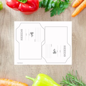 Printable Seed Envelope // Digital Garden // Print Your Own Envelope // 3x4 // Garden Gift // Printable Seed Packet image 3