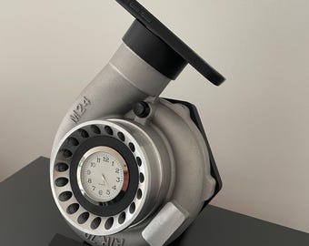 Turbocharger watch made of real aluminum | LED lighting | Handmade unique piece
