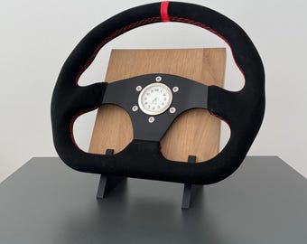 Motorsport clock made from a steering wheel – racing wall decoration | Gift for car fans & tuning