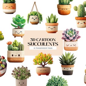 Succulent Cartoon - Etsy