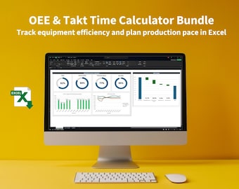 OEE Calculator Excel Template: Lean Manufacturing Metrics Dashboard Tool
