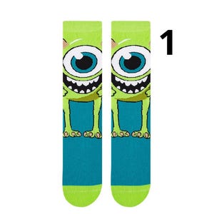 Chaussettes à motifs de personnages de dessins animés audacieux – Chaussettes amusantes et colorées pour hommes et femmes