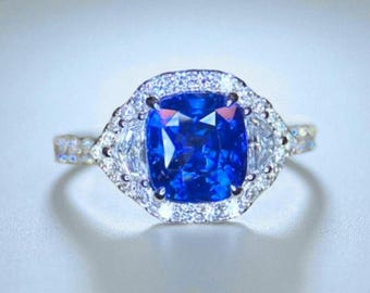 Oval Cut Custom Infinity Engagement Ring Sterling Silver - Jewelry