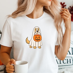 Golden Retriever Halloween Shirt, süßes Geist Hunde Shirt, Halloween Hunde Shirt, Golden Retriever Geist, Hundeliebhaber Halloween Shirt, Hund Mama Geschenk