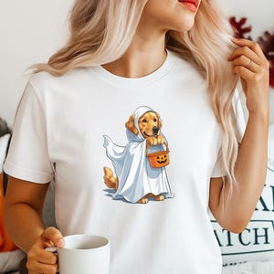 Golden Retriever Halloween Shirt, süßes Geist Hunde Shirt, Halloween Hunde Shirt, Golden Retriever Geist, Hundeliebhaber Halloween Shirt, Hund Mama Geschenk