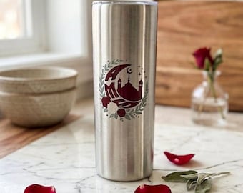 Custom Tumbler with Your Logo or Design, Personalized 20oz Stainless Steel Insulated Travel Mug, Custom Sticker Cup, Gift for Him or Her